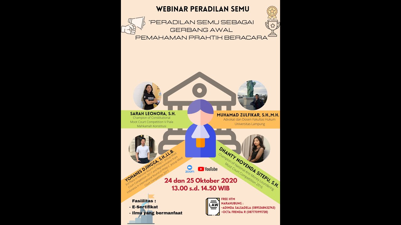 Webinar Peradilan Semu UKM-F PSBH FH UNILA 25 OKTOBER 2020